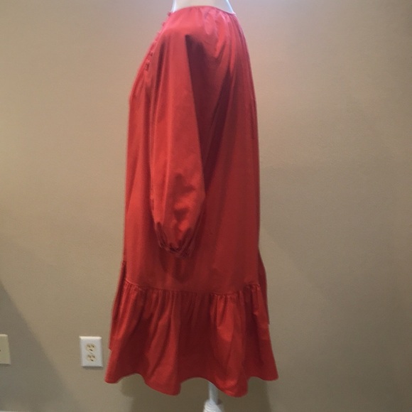 INC International Concepts 97% Cotton Mini Dress w/Puffed Sleeves Ruffle Hem-M - Picture 5 of 14
